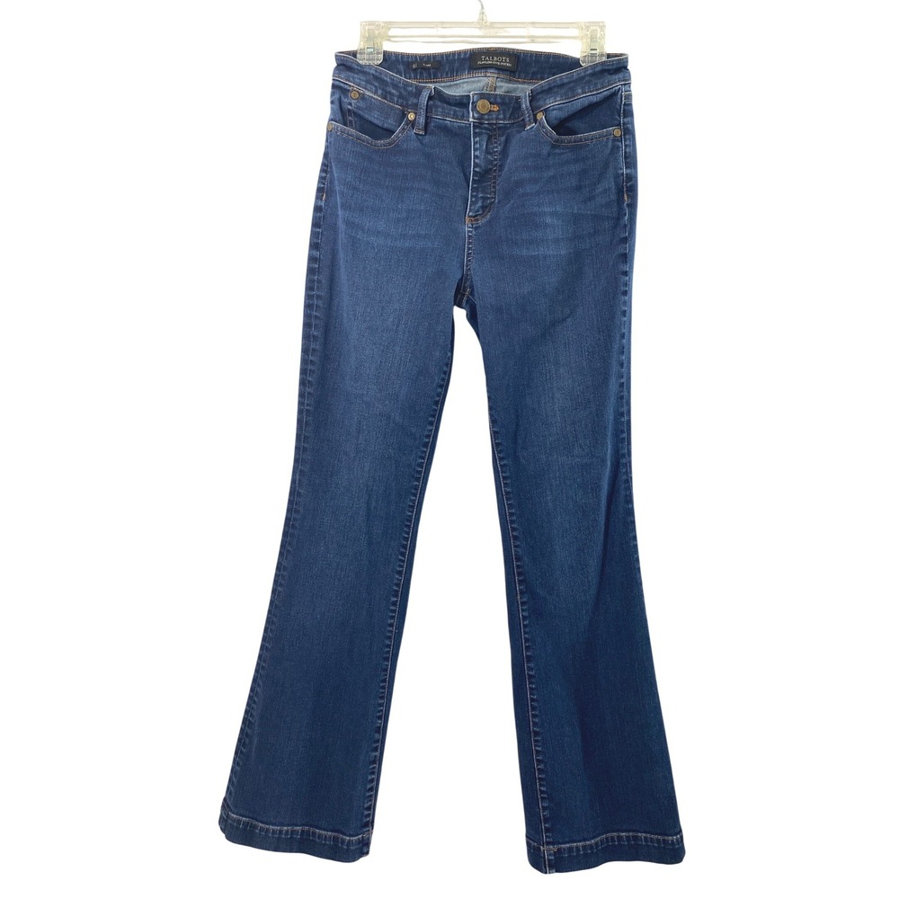 Talbots Jeans Womens Size 6 Flare Flawless Five-Pocket Dark Wash High Rise Denim